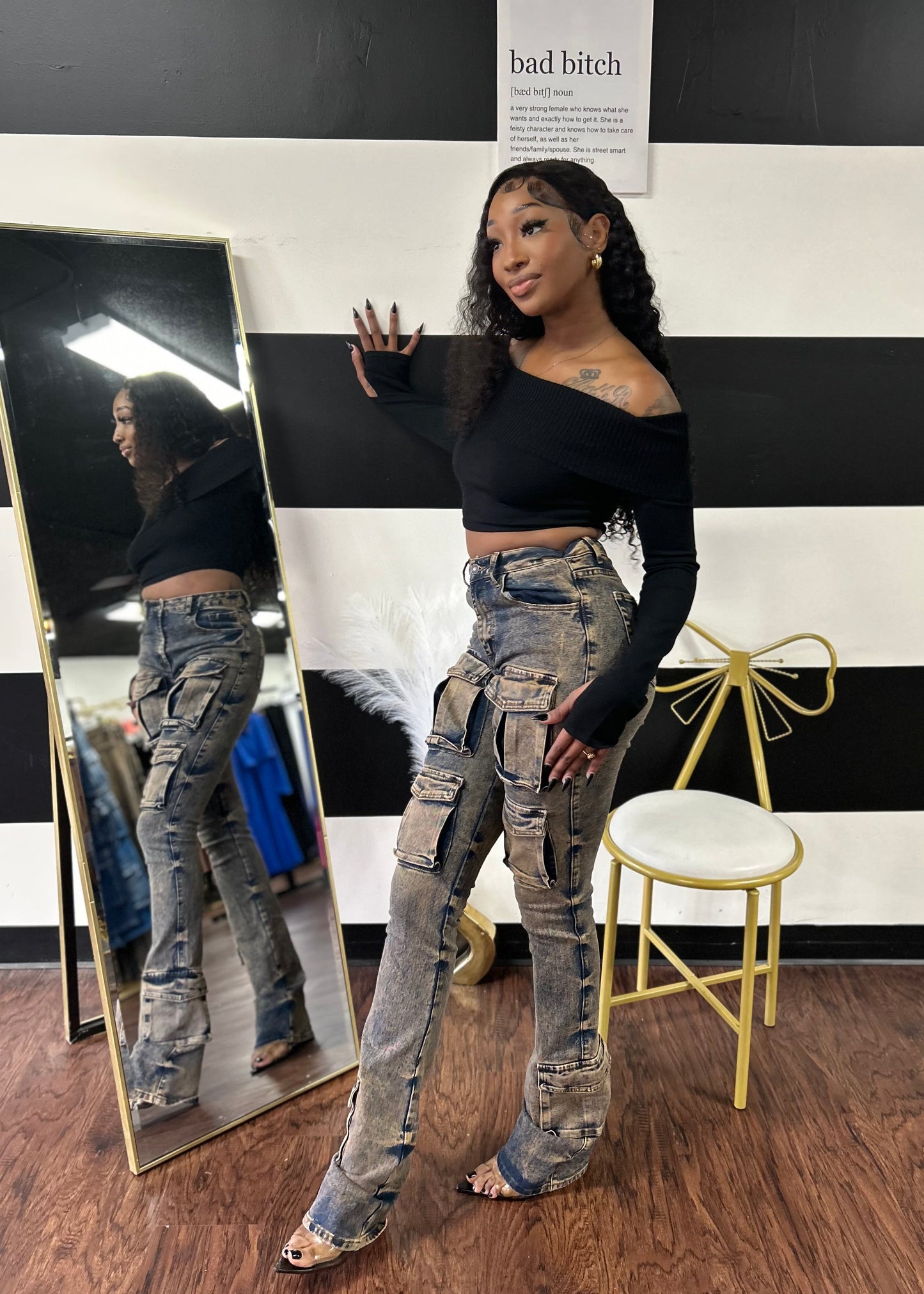 Unique Stacked Jeans