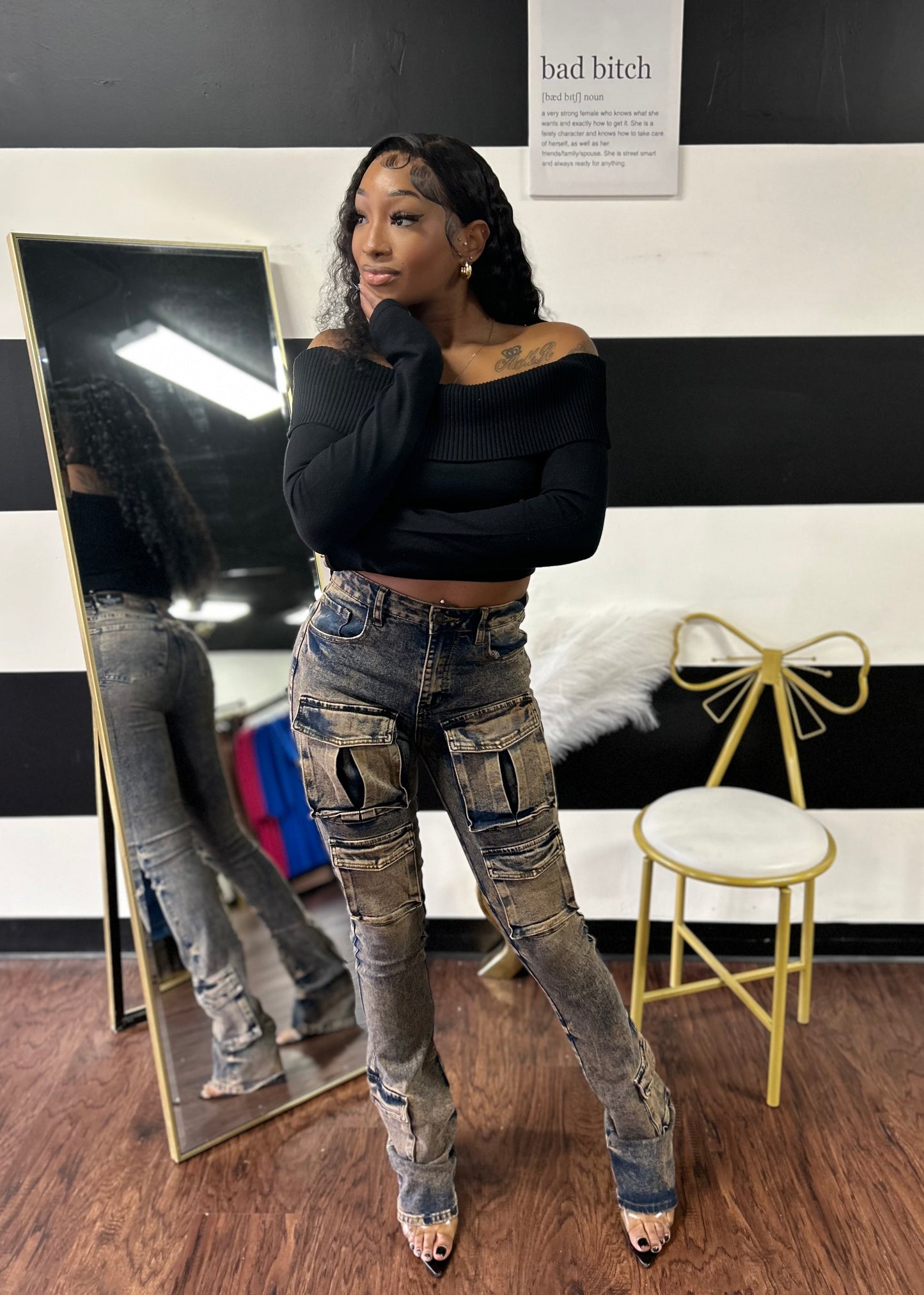 Unique Stacked Jeans