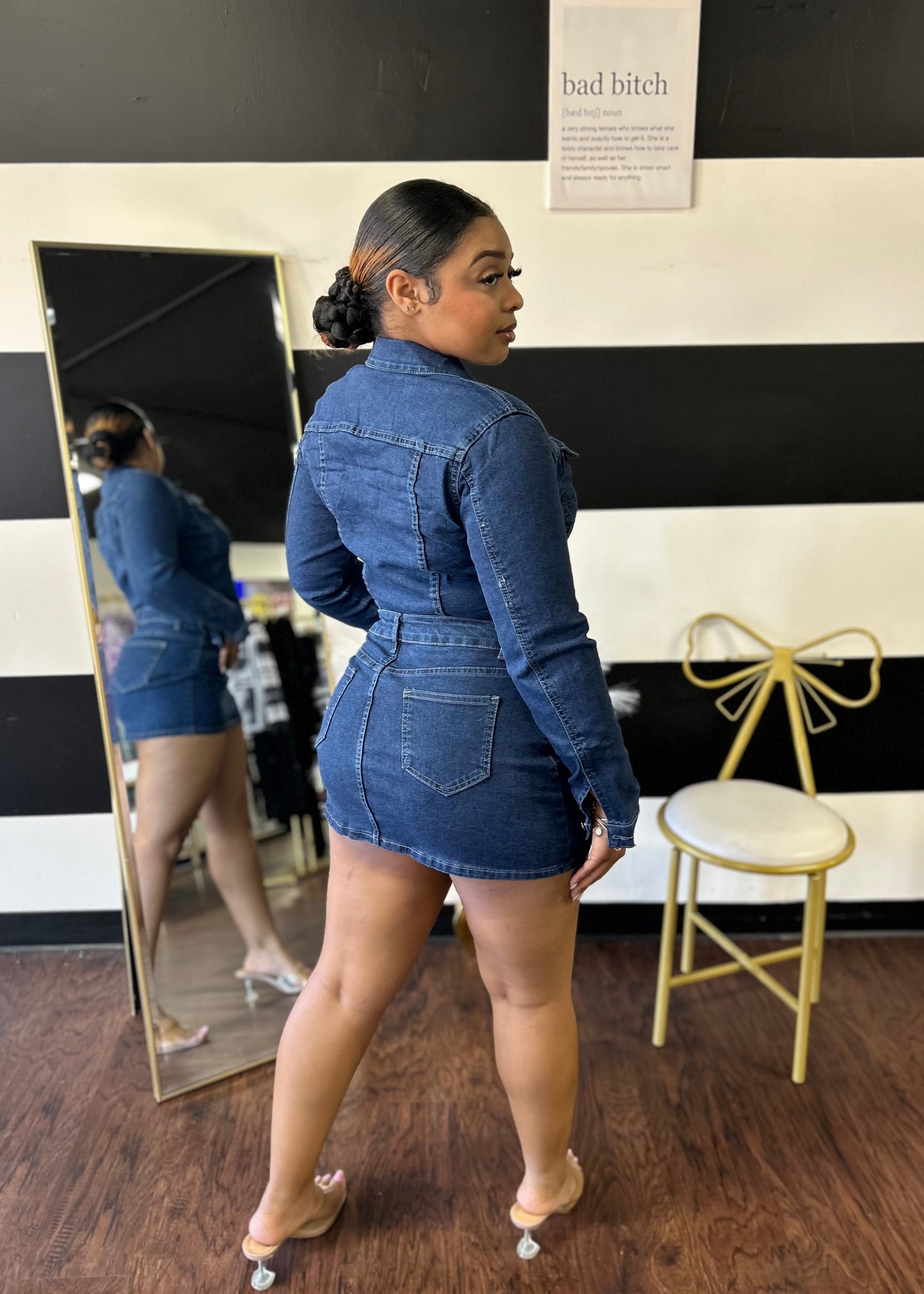Armani Denim Skirt Set