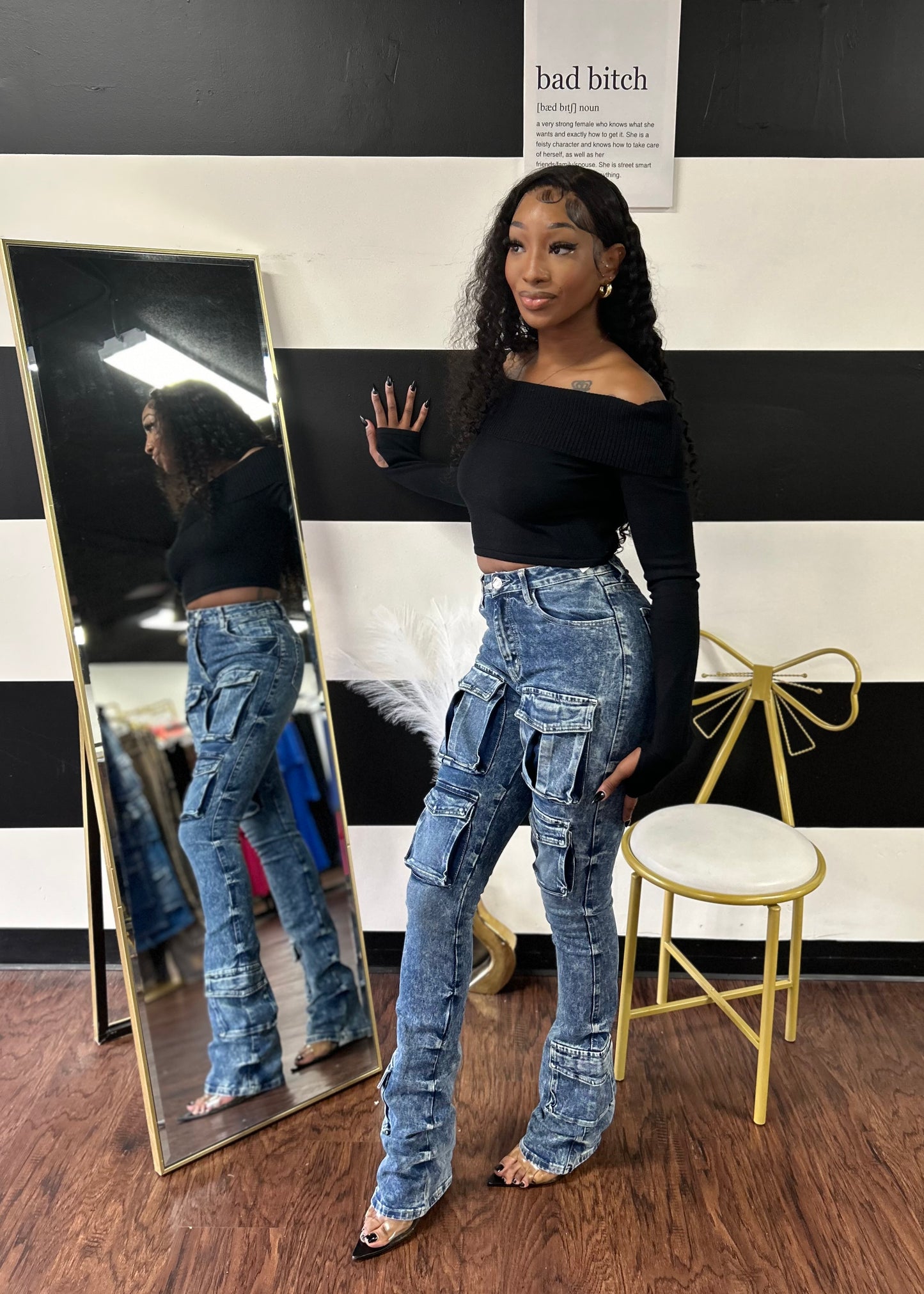 Unique Stacked Jeans