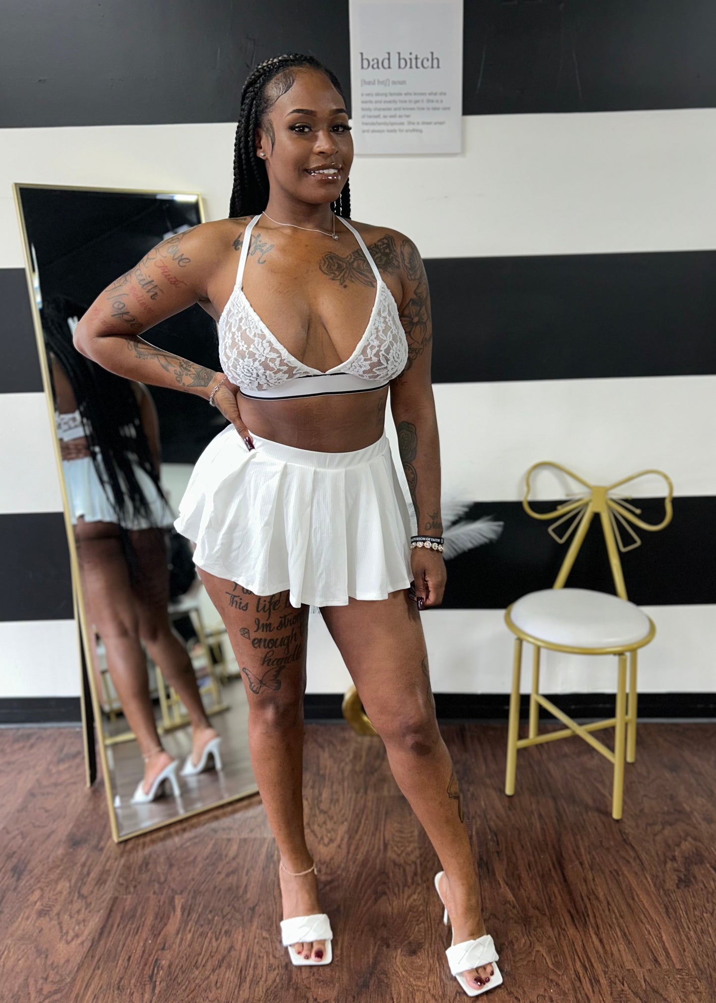 Taylor-Laced Skort Set