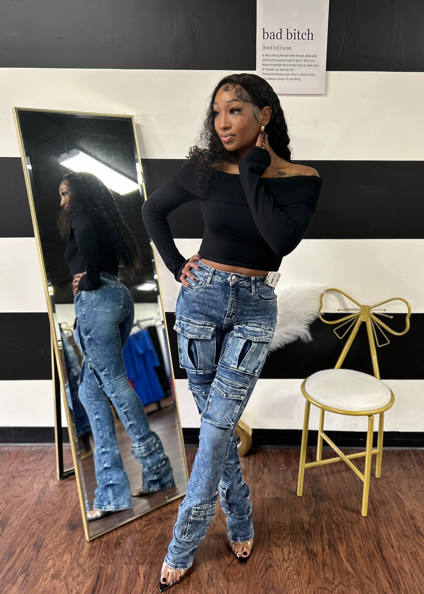 Unique Stacked Jeans