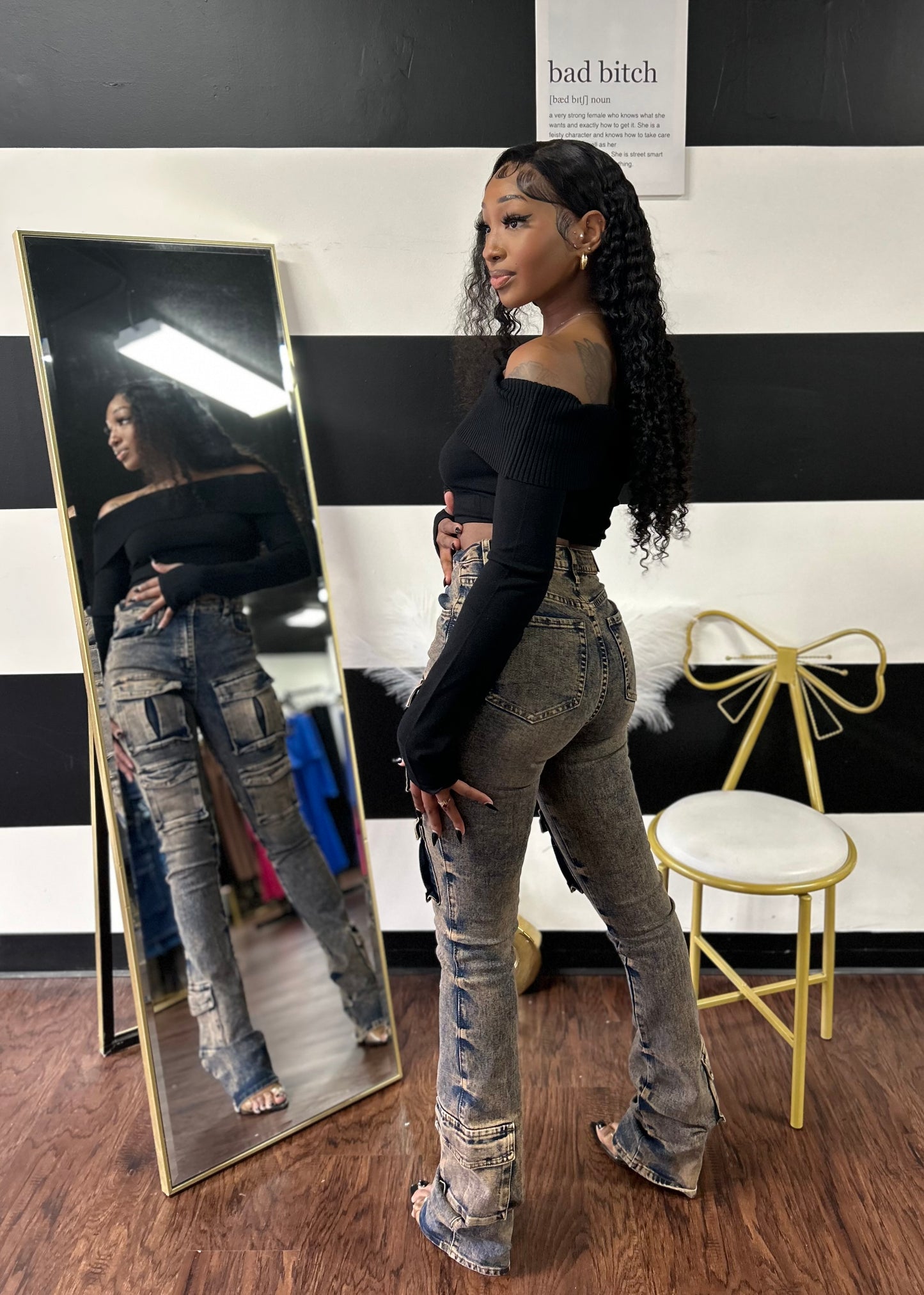 Unique Stacked Jeans
