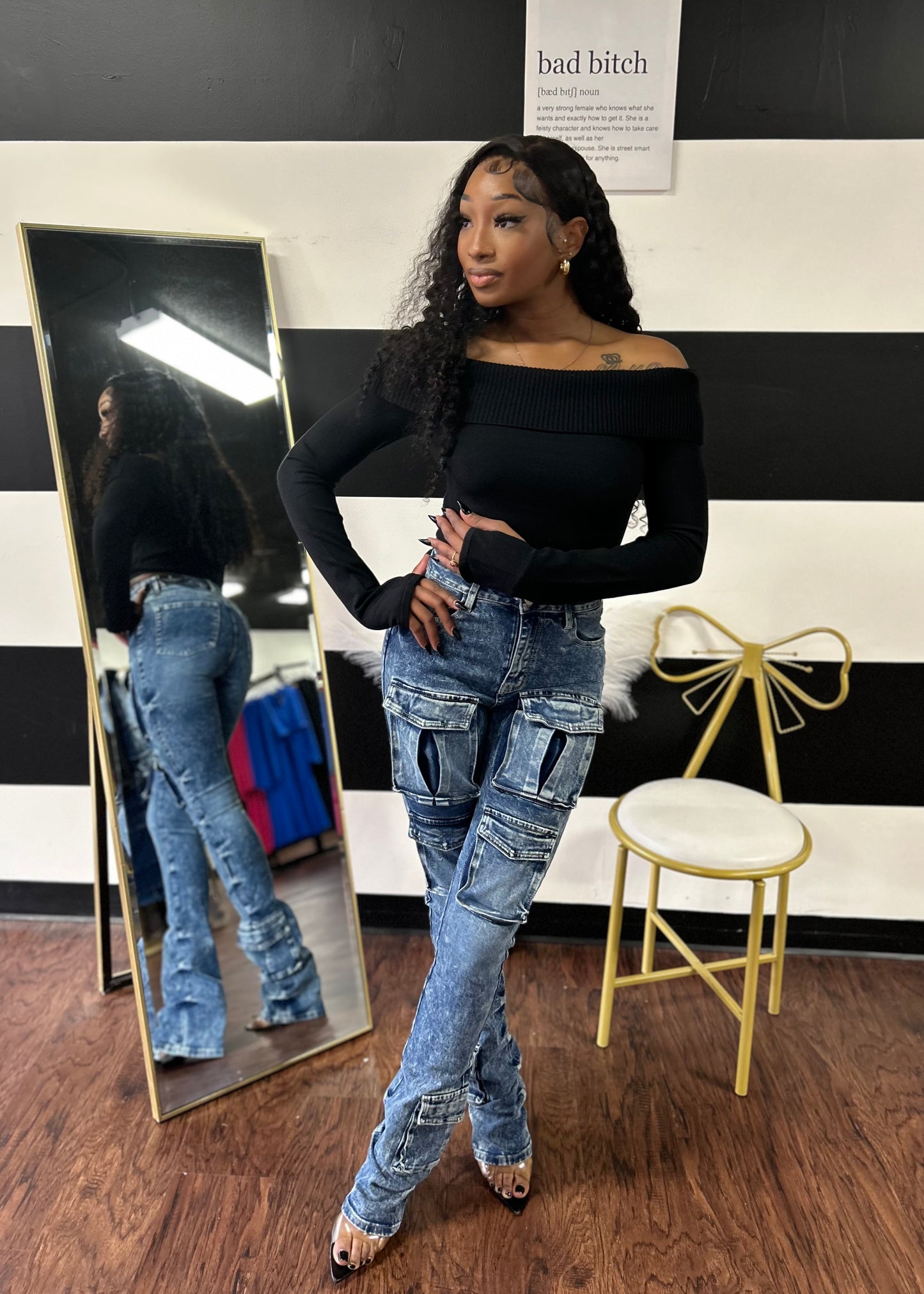 Unique Stacked Jeans