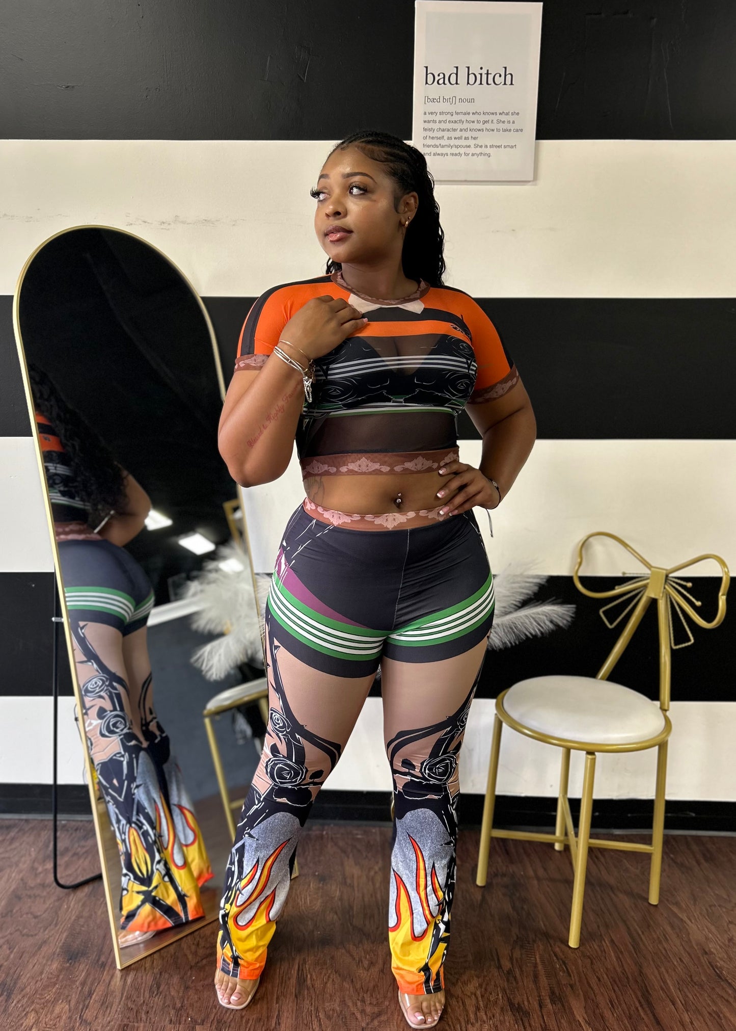 Flaming Pant Set