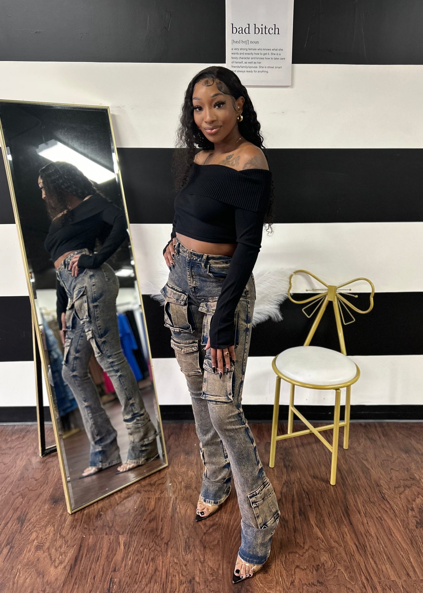 Unique Stacked Jeans