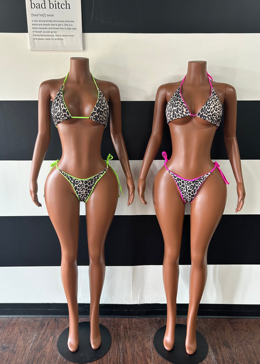 Neon Leopard Bikini