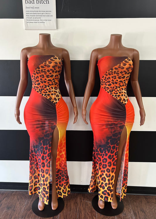 Ombré Leopard Dress