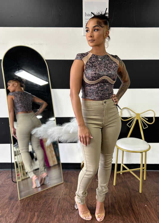Textured Crop Top