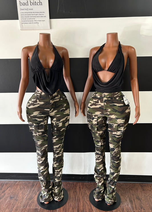 Camouflage Stacked Jeans