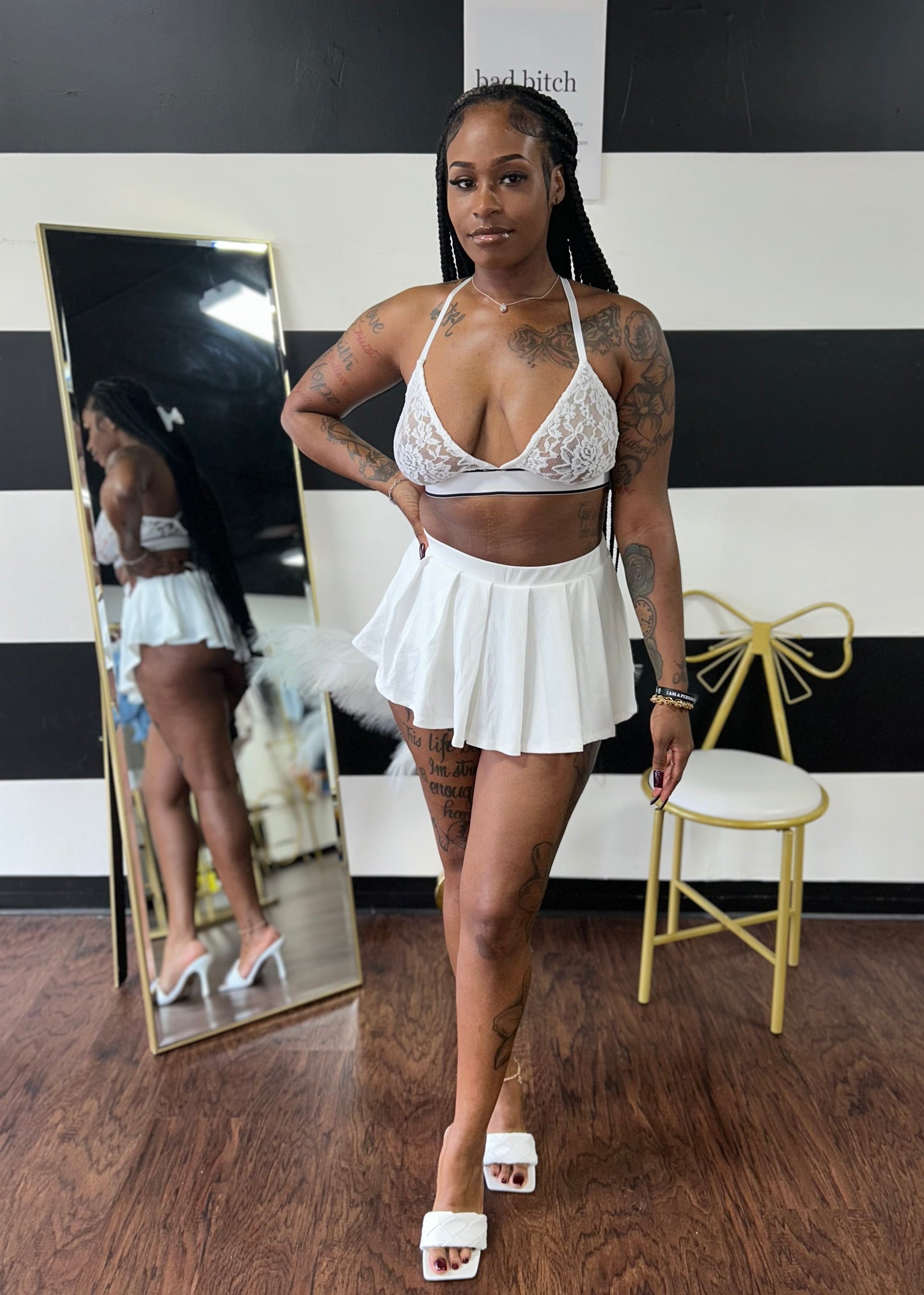 Taylor-Laced Skort Set