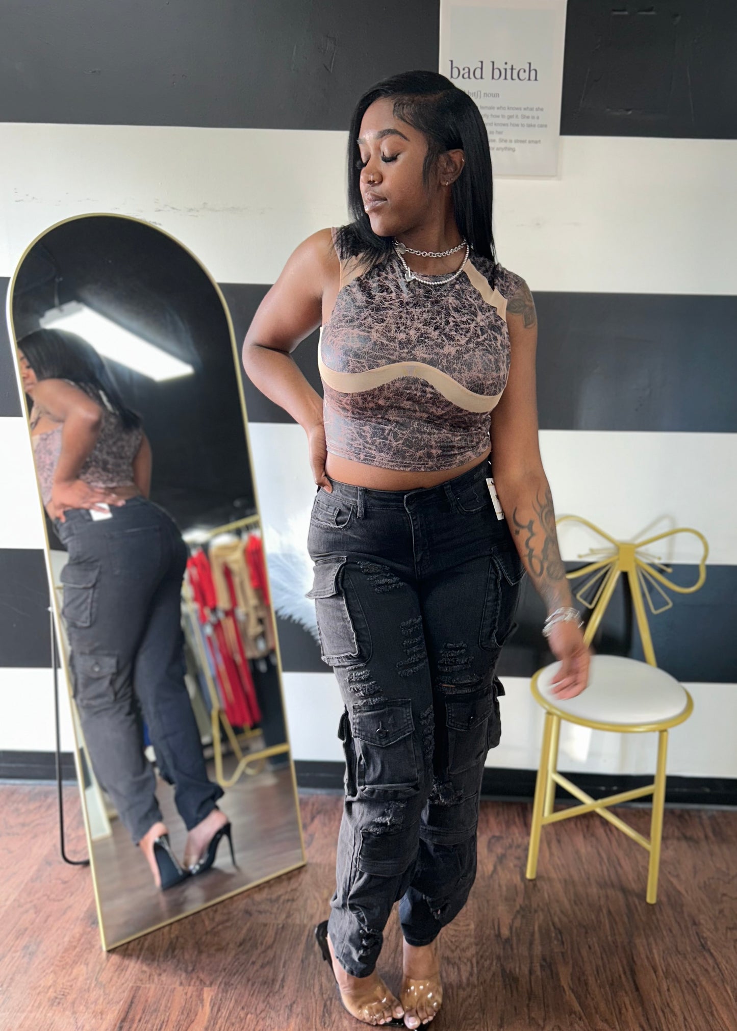 Jagged Cargo Jeans