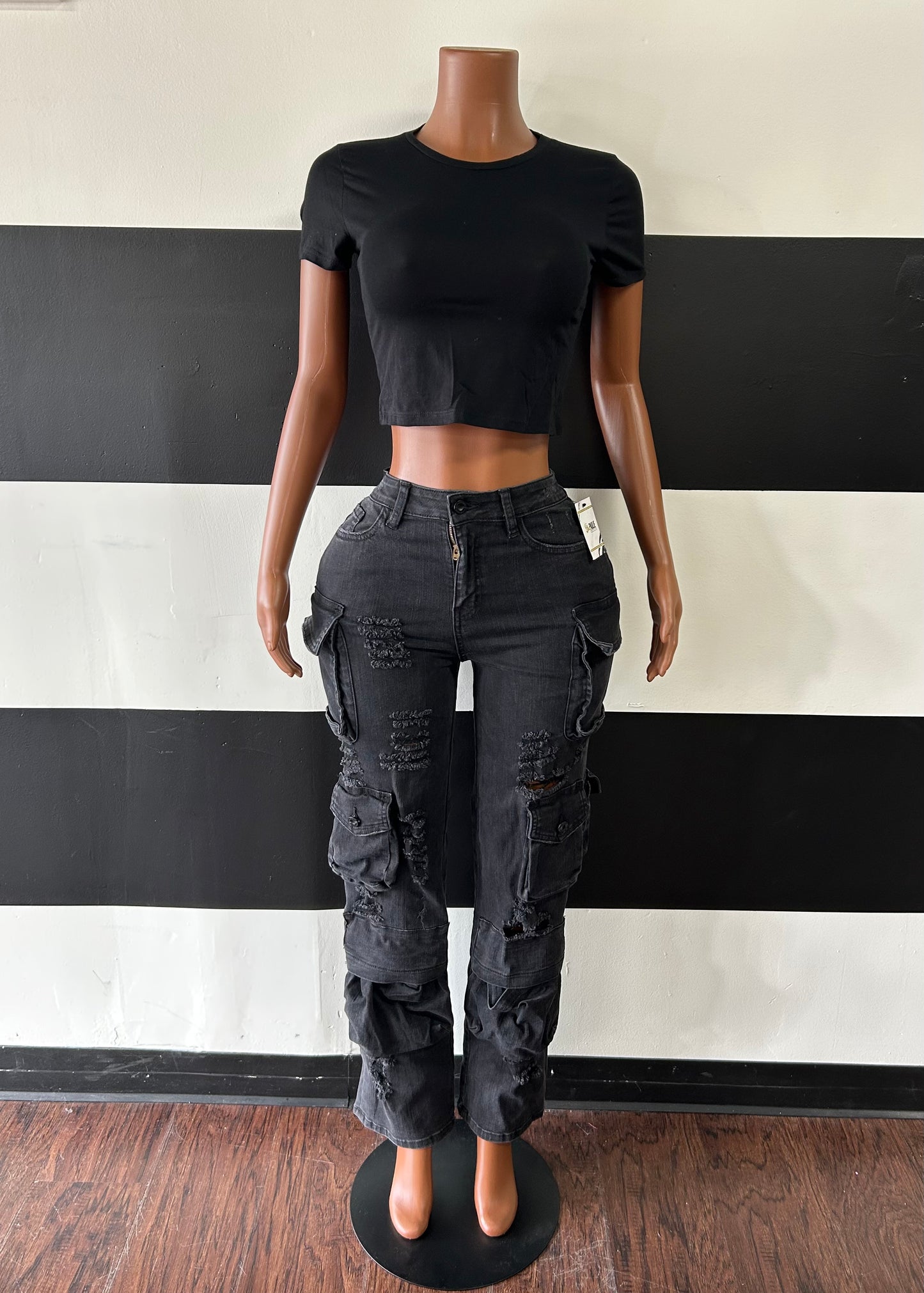 Jagged Cargo Jeans