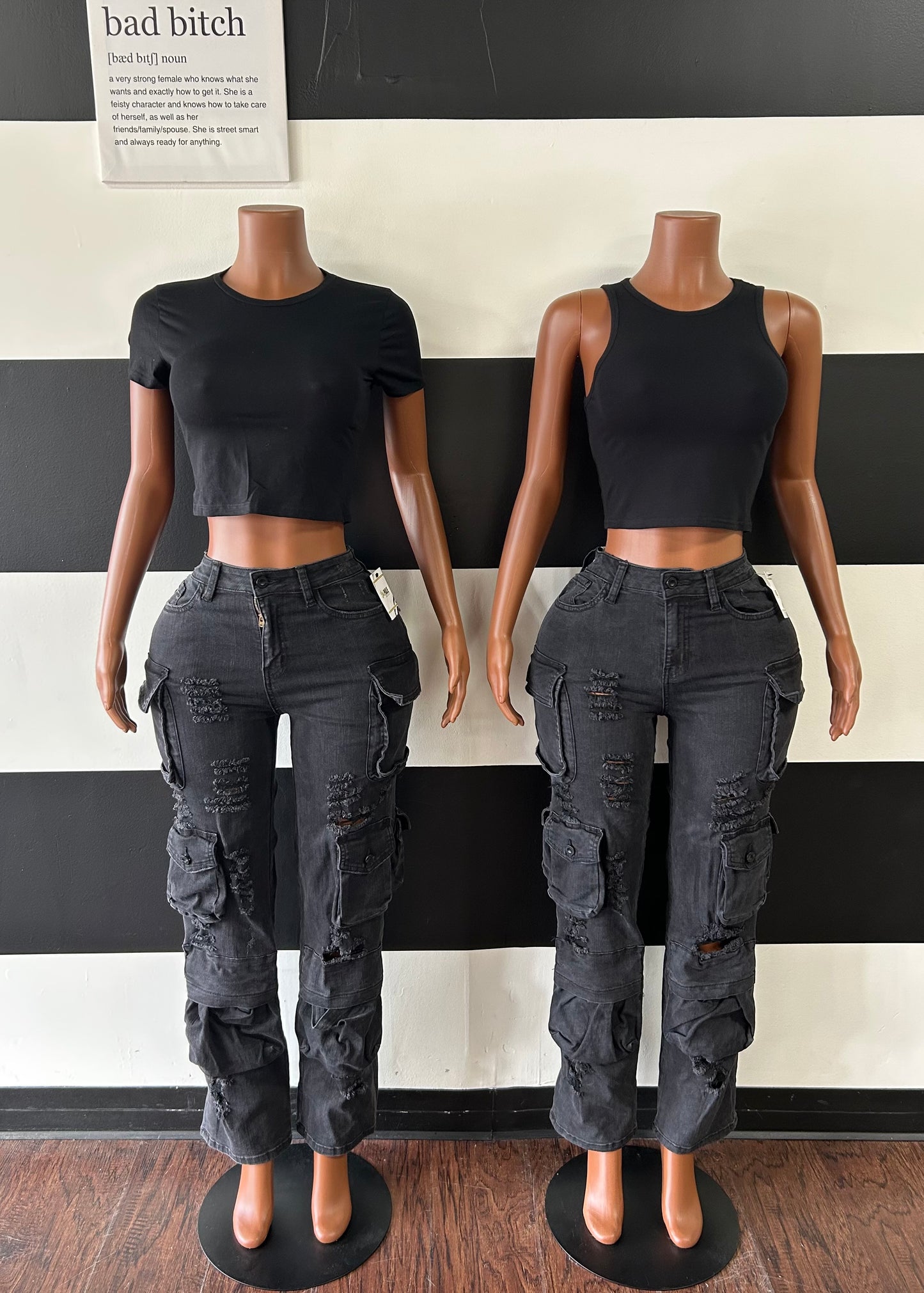 Jagged Cargo Jeans