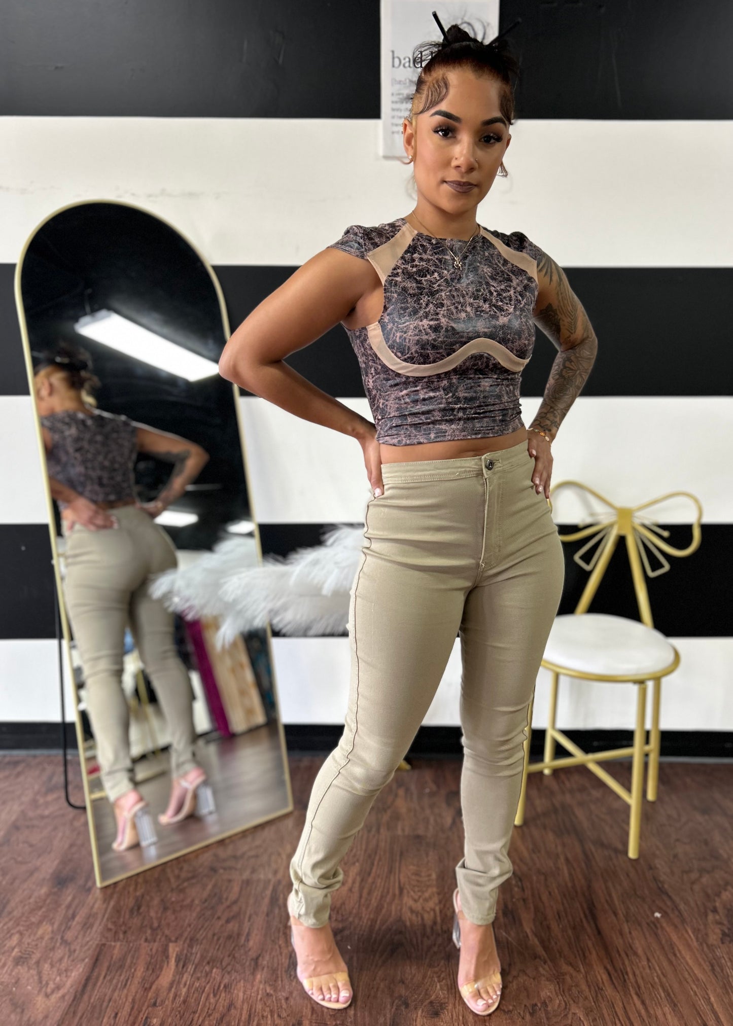 Textured Crop Top