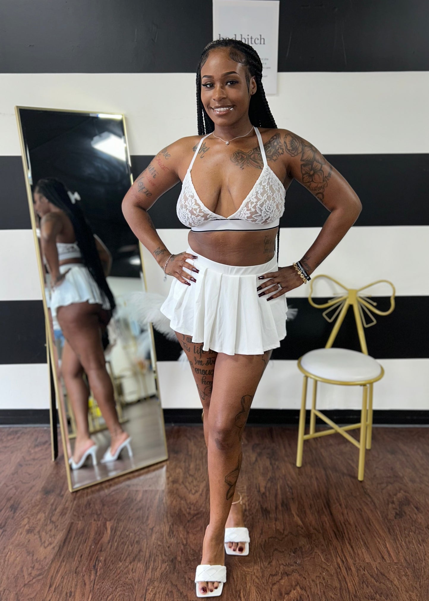Taylor-Laced Skort Set