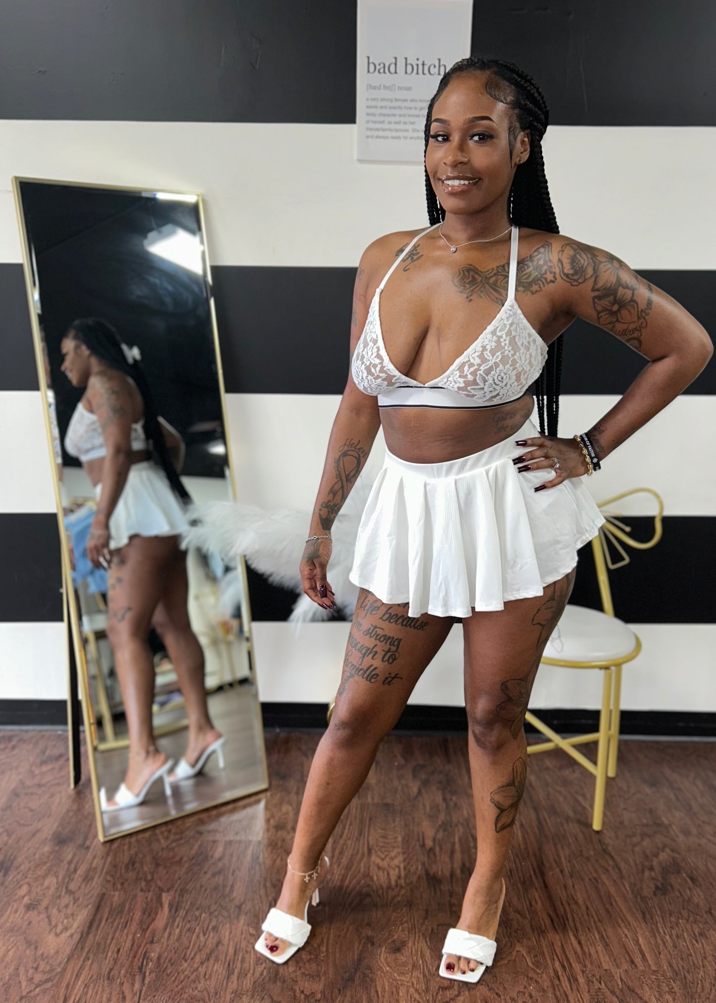 Taylor-Laced Skort Set