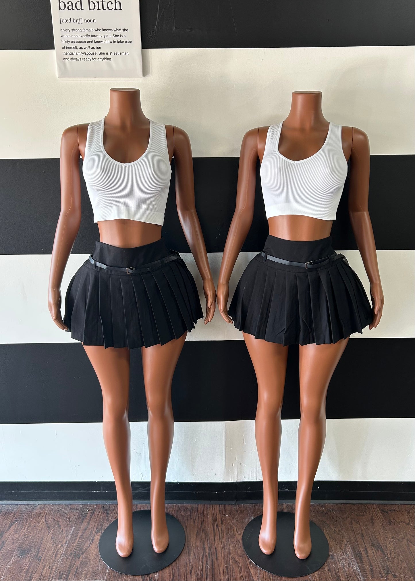 Belted Mini Skirt