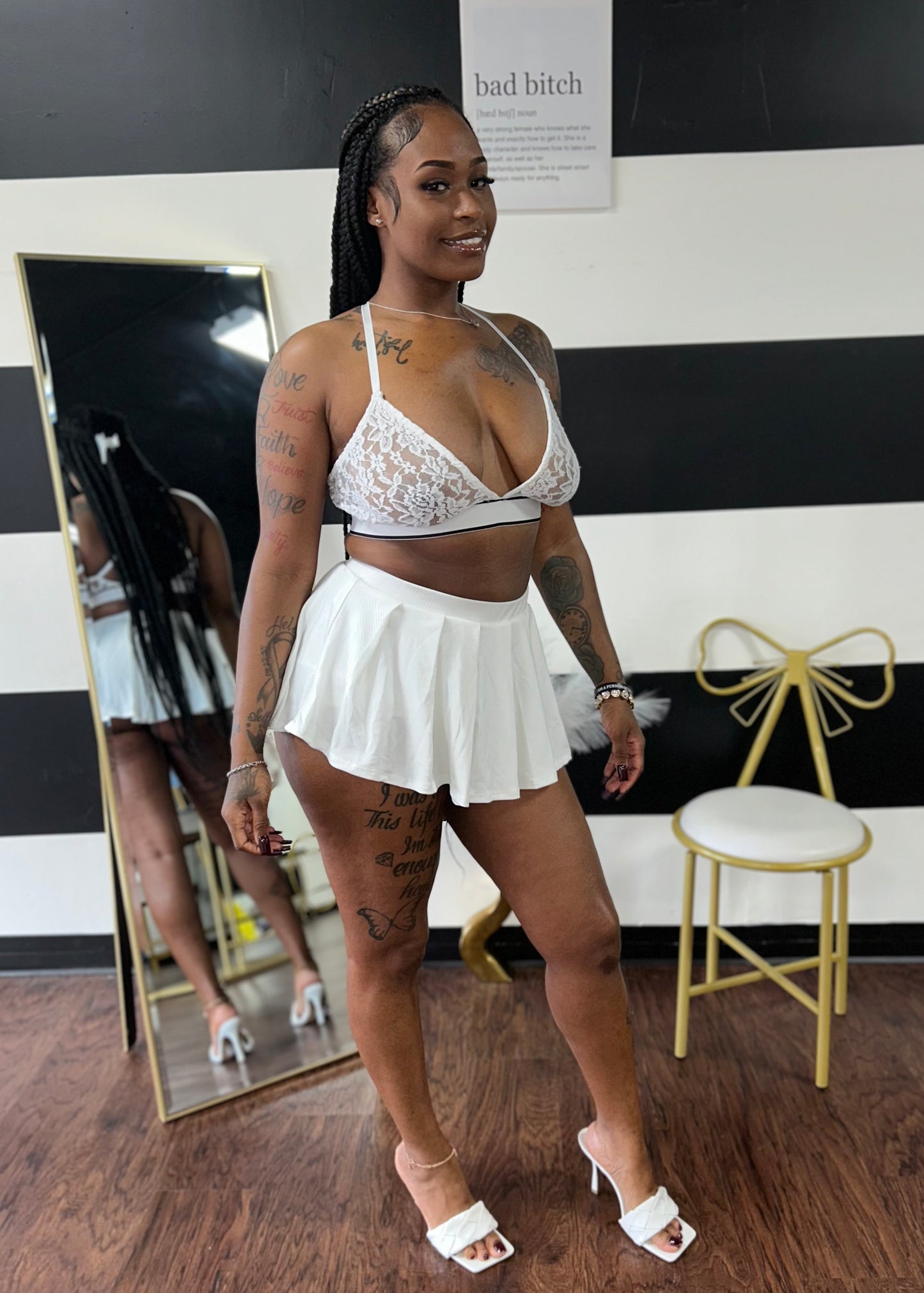 Taylor-Laced Skort Set