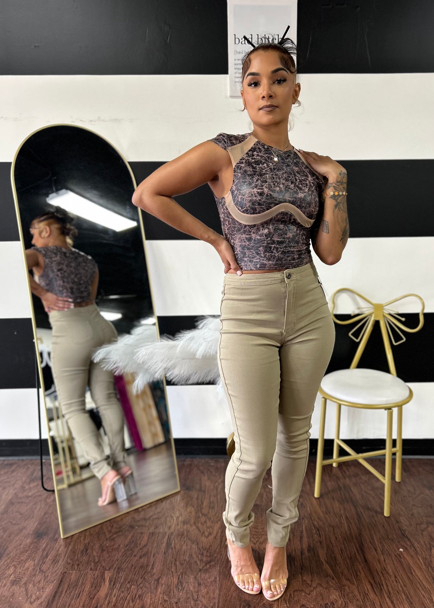 Textured Crop Top