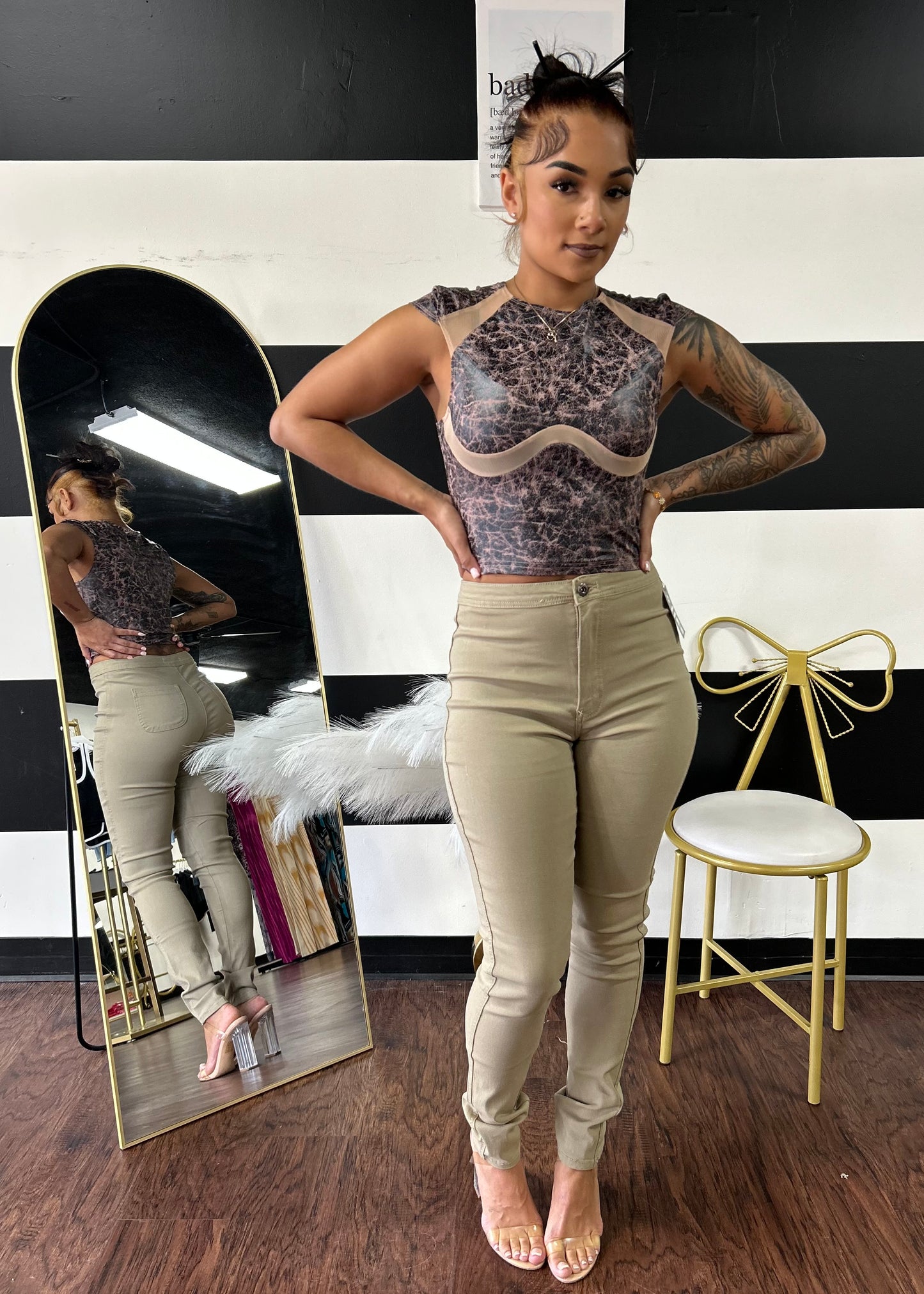 Textured Crop Top