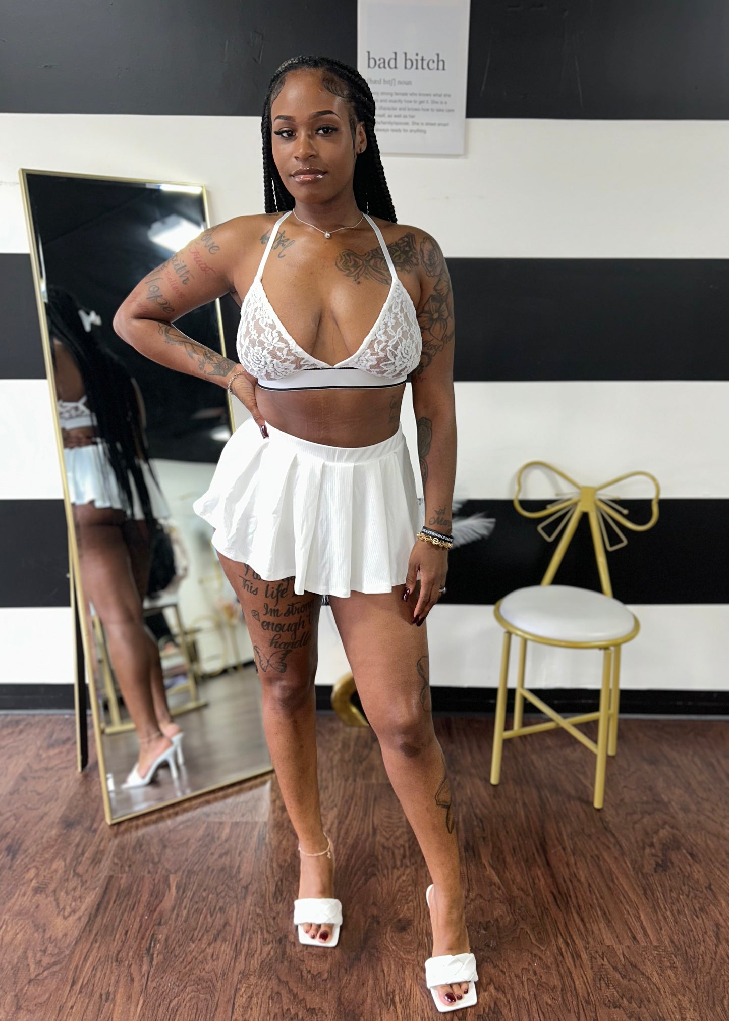 Taylor-Laced Skort Set