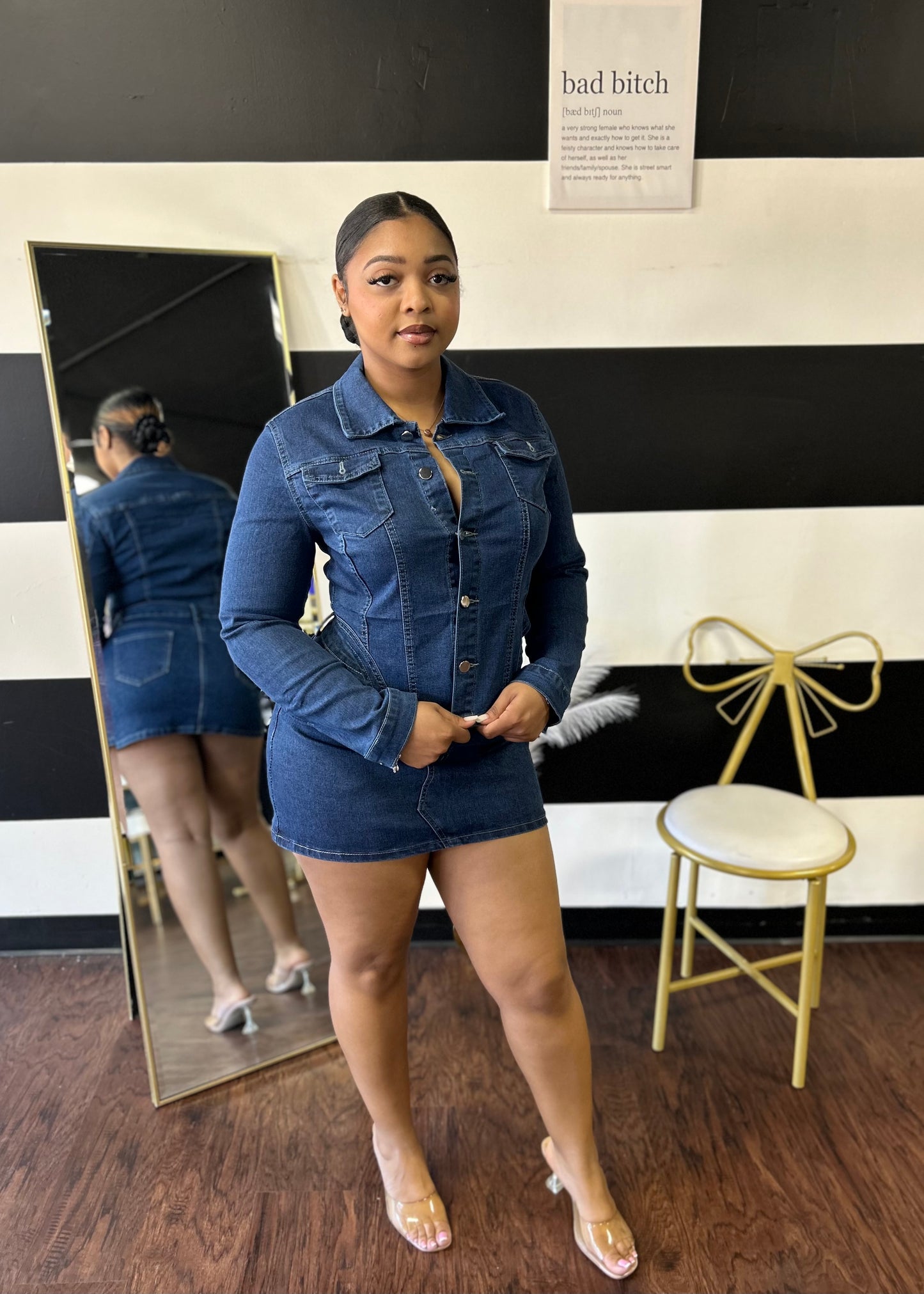 Armani Denim Skirt Set