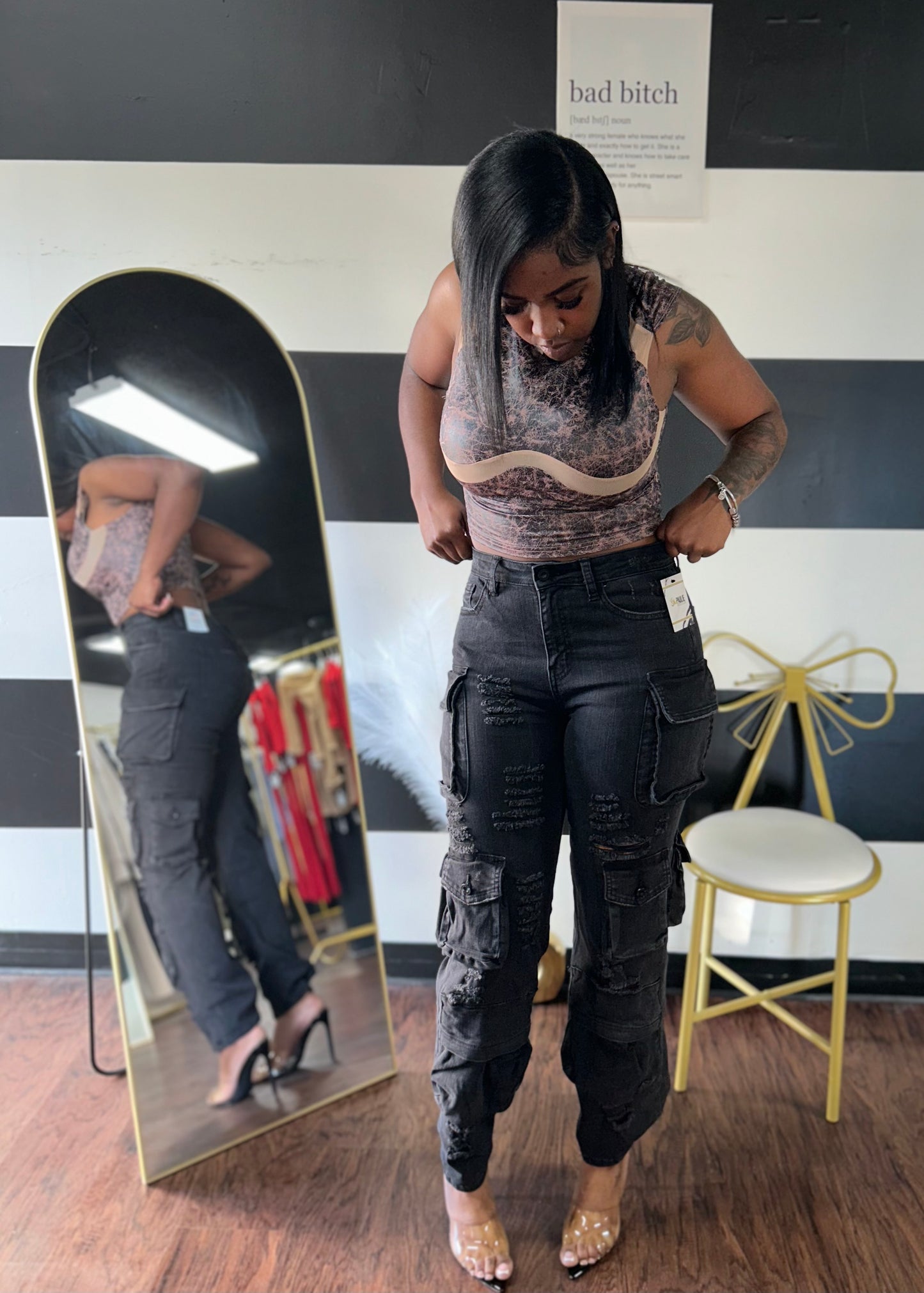 Jagged Cargo Jeans