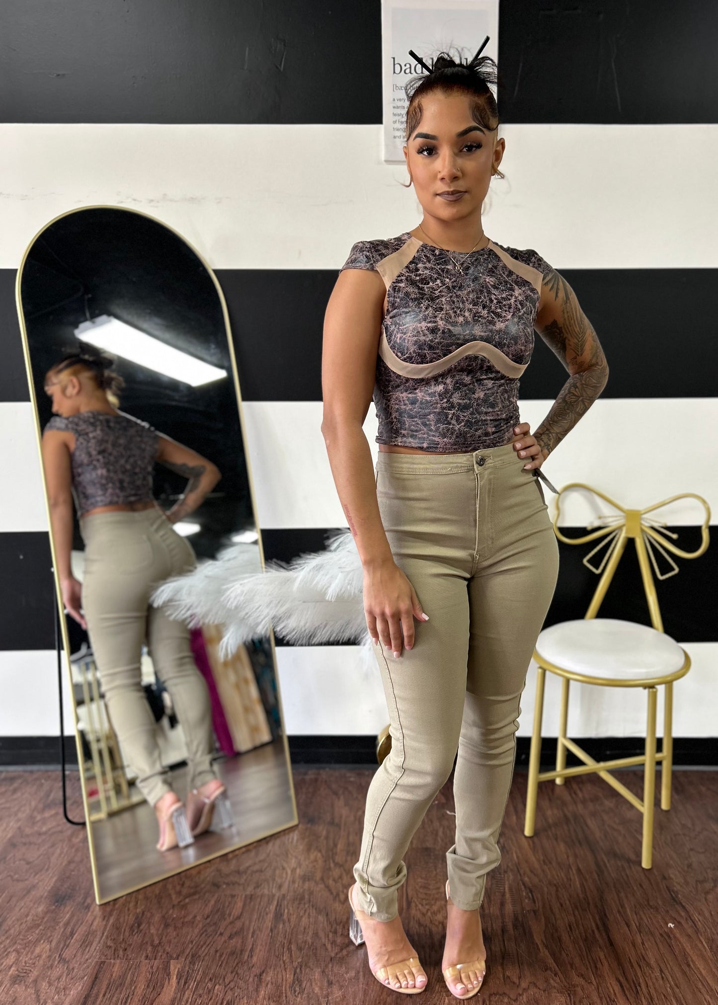 Textured Crop Top