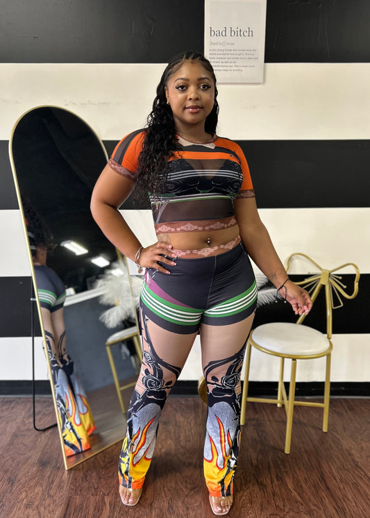 Flaming Pant Set