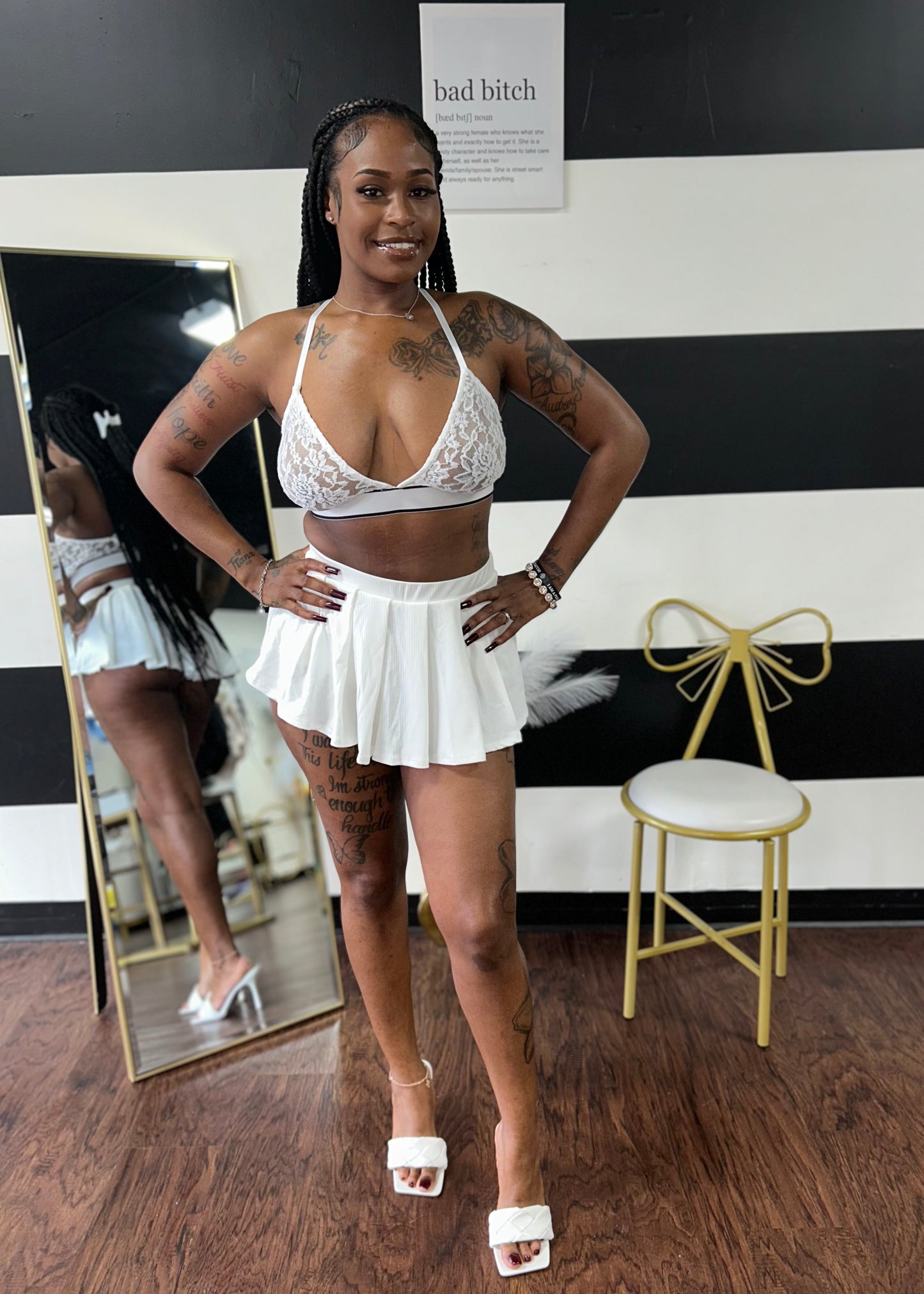 Taylor-Laced Skort Set